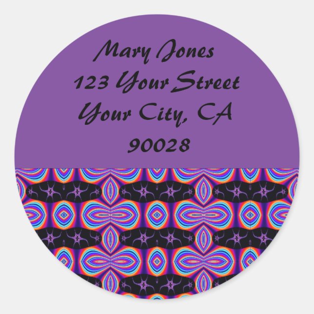 Purple black Address Labels (Front)