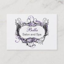 purple,black and white Chic Business Cards