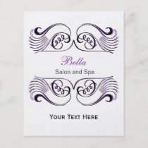 Purple , black and white Chic Business Flyers