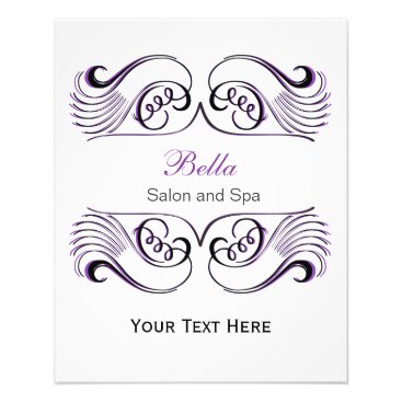 Purple , black and white Chic Business Flyers