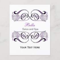 Purple , black and white Chic Business Flyers