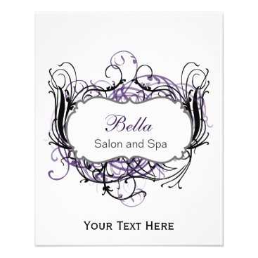 purple,black and white Chic Business Flyers