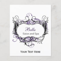 purple,black and white Chic Business Flyers