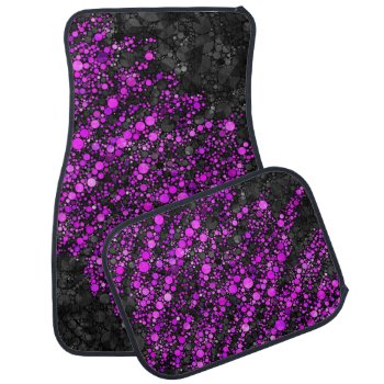 Purple Black Bling Abstract Car Floor Mat by TeensEyeCandy at Zazzle