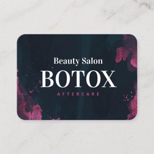 Purple Black Botox Aftercare Business Card