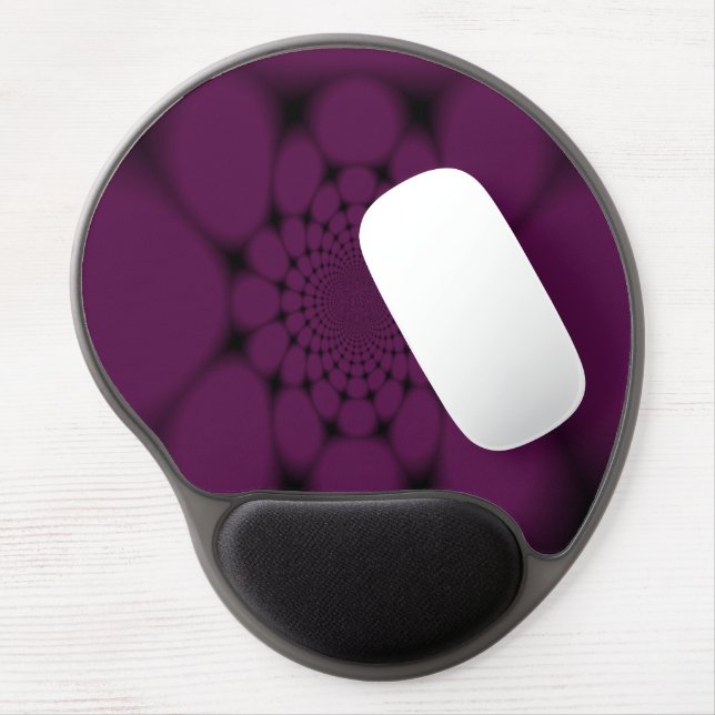 Purple Black Butterfly Petal  Gel Mouse Pad (Left Side)
