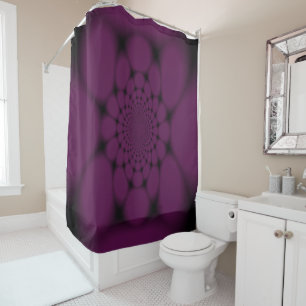 Purple Black Butterfly Petal Shower Curtain