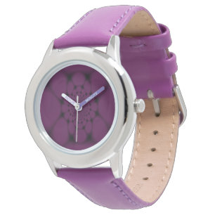 Purple Black Butterfly Petal Watch