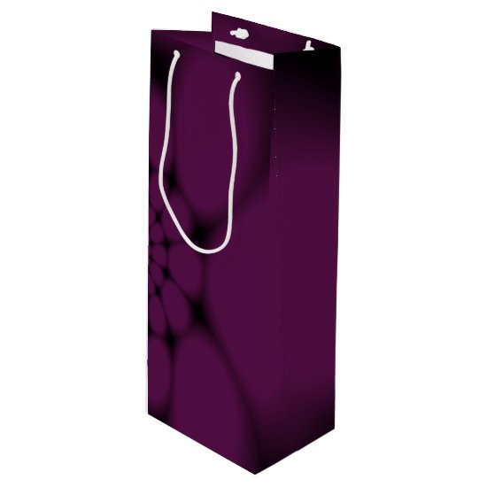 Purple Black Butterfly Petal Wine Gift Bag