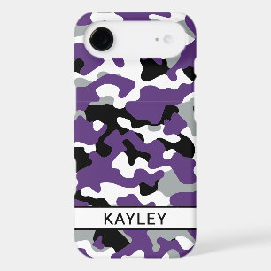 Purple Black Camouflage Personalized iPhone 17 Air Case