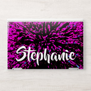 Purple Black Closeup Macro Flower Trendy Floral HP Laptop Skin