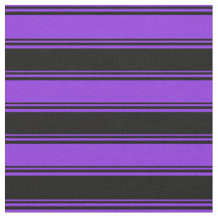 Purple & Black Colored Lines Fabric