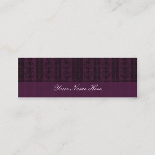 Purple Black Elegant Pattern Business Card Template