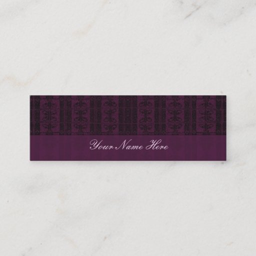 Customizable Purple Black Elegant Pattern Business Card Template