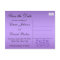 Purple Black Floral Hearts Save the Date Post Card