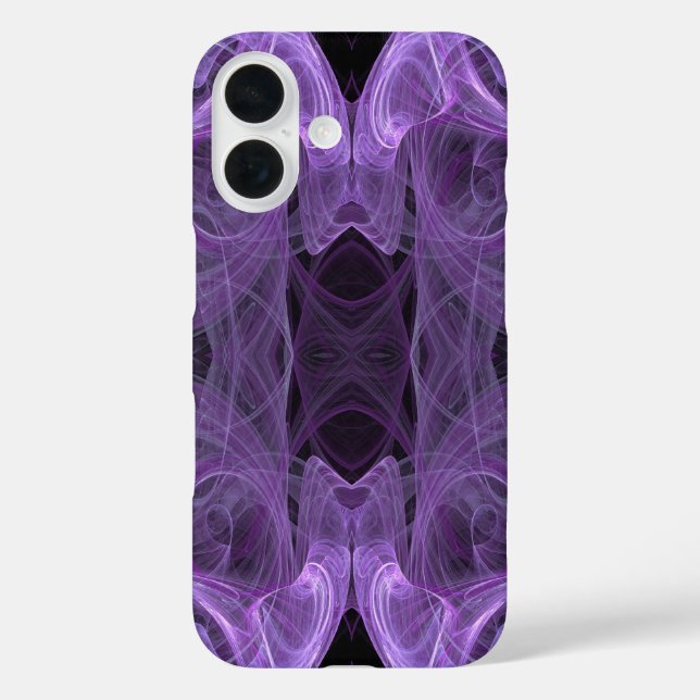 Purple & Black Fractal -adjusts for all cases (Back)