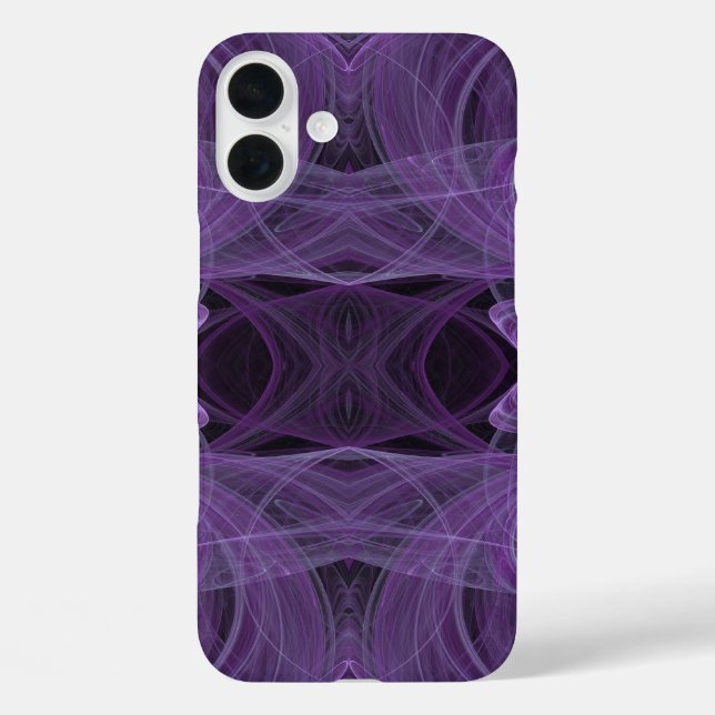 Purple & Black Fractal -adjusts for all cases (Back)