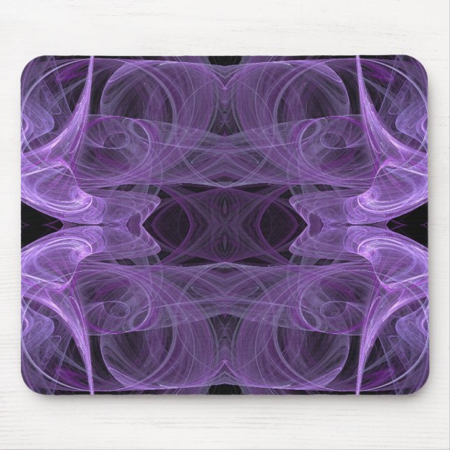 Purple & Black Fractal Mousepad (Front)