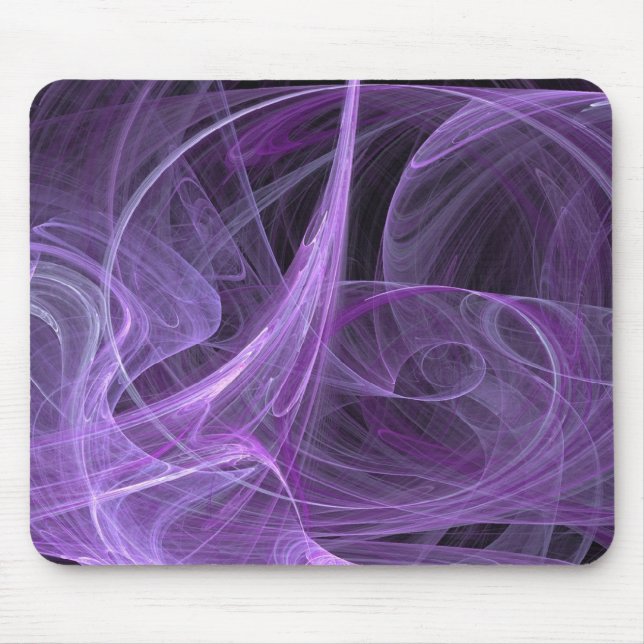 Purple & Black Fractal Mousepad (Front)
