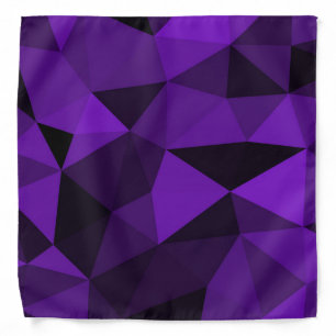 Purple black geometric mesh pattern bandana