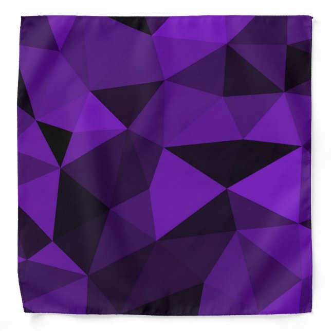 Purple black geometric mesh pattern bandana (Front)