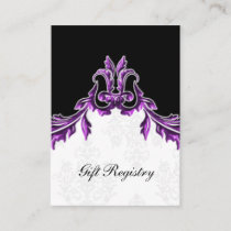 purple black Gift registry  Cards