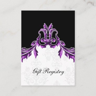 purple black Gift registry  Cards