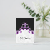 purple black Gift registry  Cards (Standing Front)