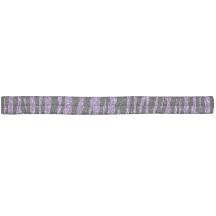 Purple Black Glitter Zebra Print Elastic Hair Tie