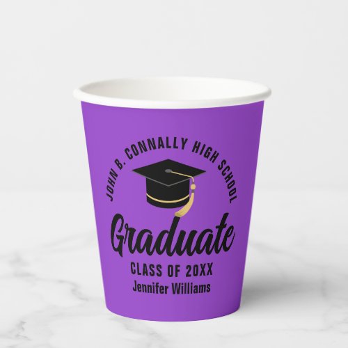 Purple Black Graduate Custom Graduation Party
