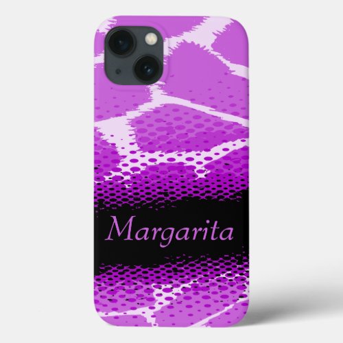 Purple black graphic animal pattern case