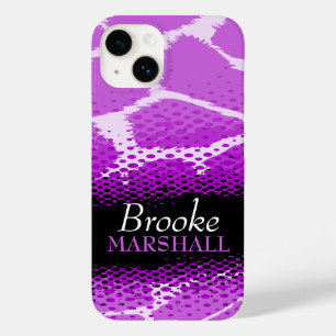 Purple black graphic animal print  Case-Mate iPhone 14 case