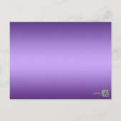 Purple, Black Joined Hearts Table Number Post Card (Back)