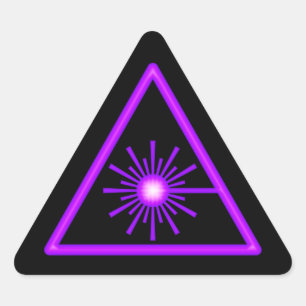 Purple & Black Laser Symbol Sticker