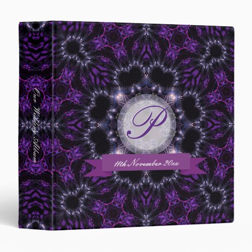 Purple & Black Magic Wedding Album Binder