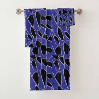 Purple Black Modern Abstract Pattern