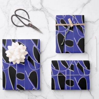 Purple Black Modern Abstract Pattern