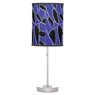 Purple Black Modern Abstract Table Lamp