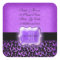 Purple black "new address" wedding floral damask