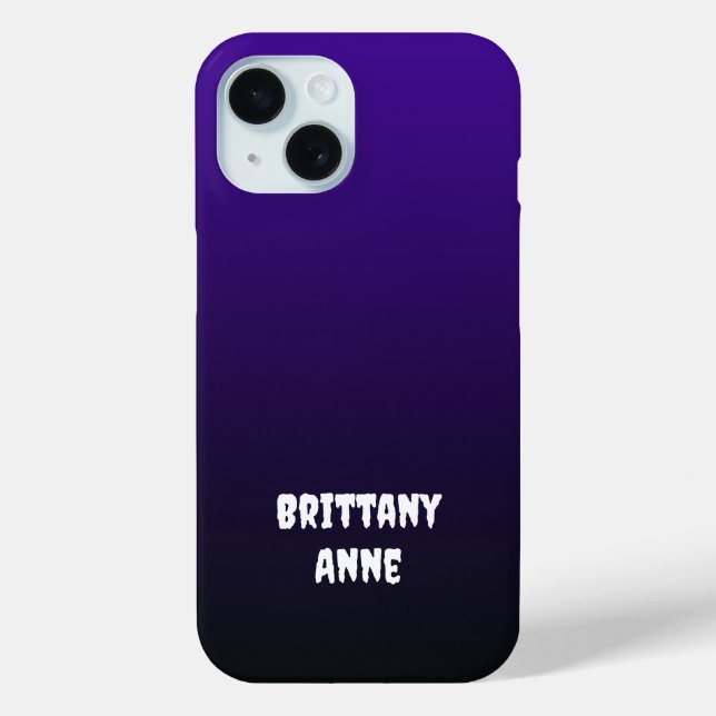 Purple Black Personalized Case-Mate iPhone Case (Back)