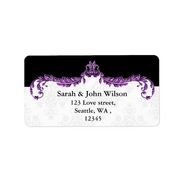 purple black return address label (Front)