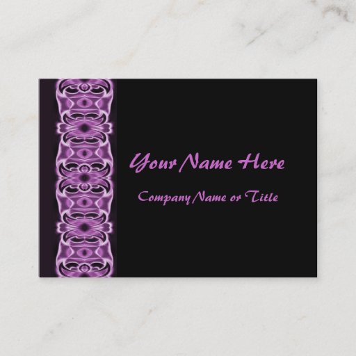 Customizable purple black ribbons business cards