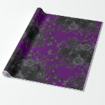 Purple & Black Rose Gothic Wedding Wrapping Paper<br><div class="desc">Our black and purple floral rose gothic wedding wrapping papers are made to match out Gothic purple & Black Rose Wedding Collection. Dark black and deep purple contrast with an abundance of dark floral motifs. Script font paired with serif font, lends to an artistic look that matches well with gothic...</div>
