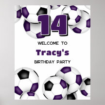 purple black soccer team colors birthday party