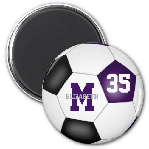 purple black soccer team colors magnet