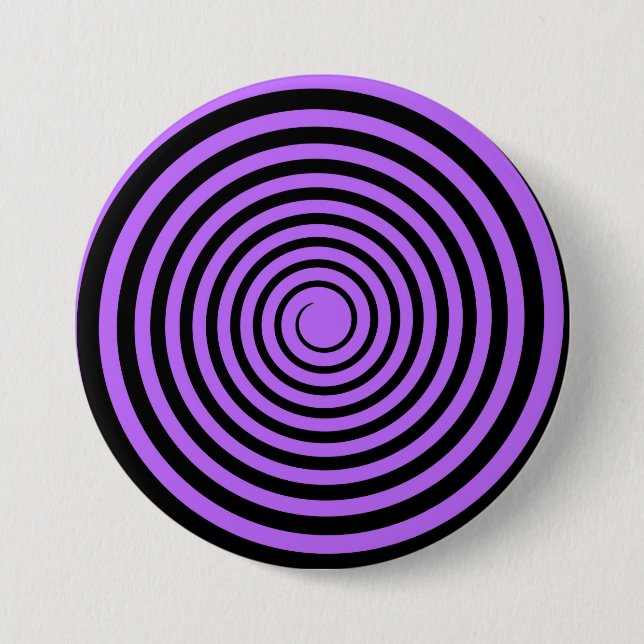 Purple & Black Spiral Customized Template Pinback Button (Front)