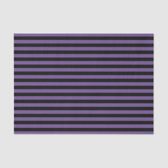 Purple & Black Striped Tissue Papers Paper (Front)