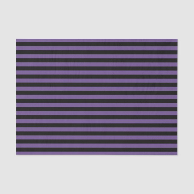 Purple & Black Striped Tissue Papers Tissue Paper (Front)