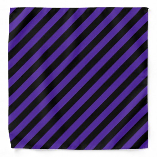 PurpleBlack Stripes Bandana