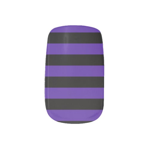 PurpleBlack Stripes Minx Nail Art